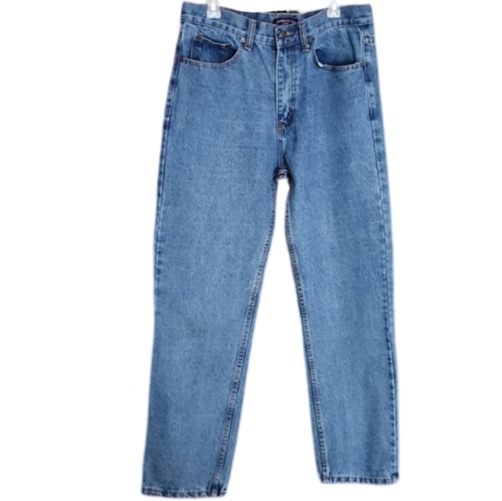 Cross & Winsor Blue Denim Jeans Straight Leg‎ Reg Fit Men's 34x32